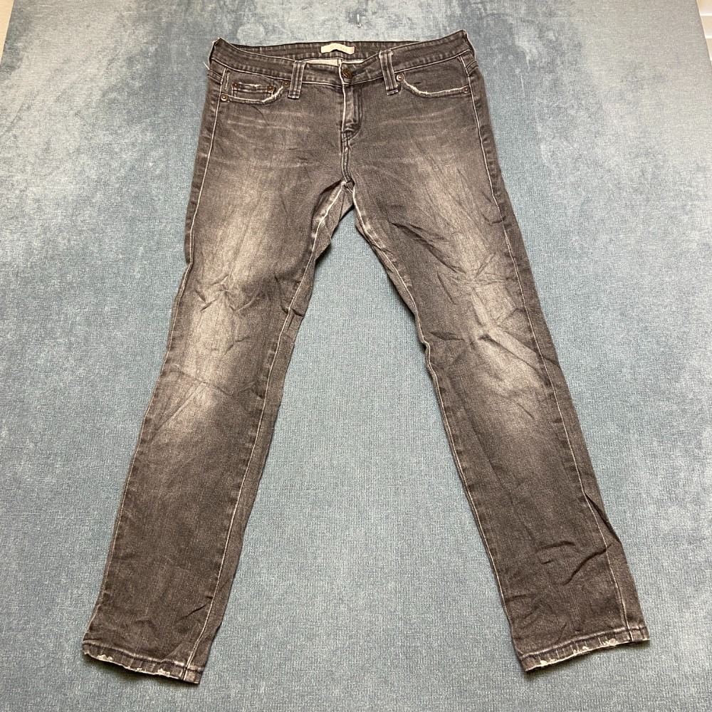 VTG Levi's 545 Jeans Womens 10M Gray Denim Cotton Stretch Low Rise Comfy Skinny